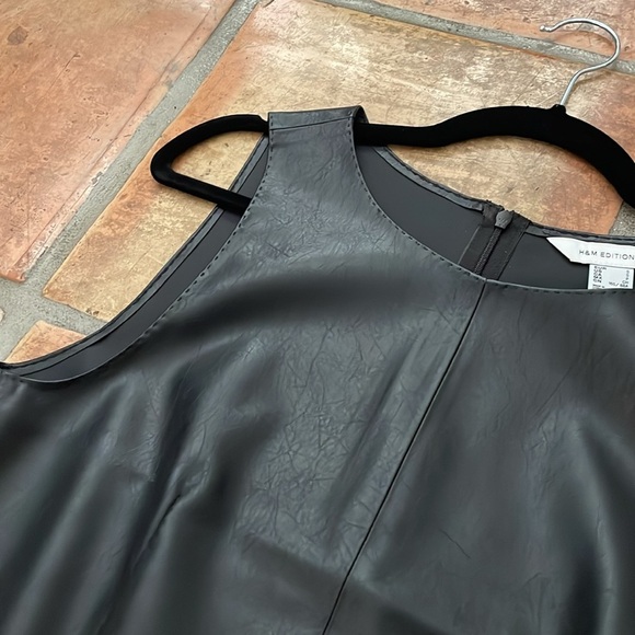 H&M Size Small Black Faux Leather Tank Top - Picture 7 of 12